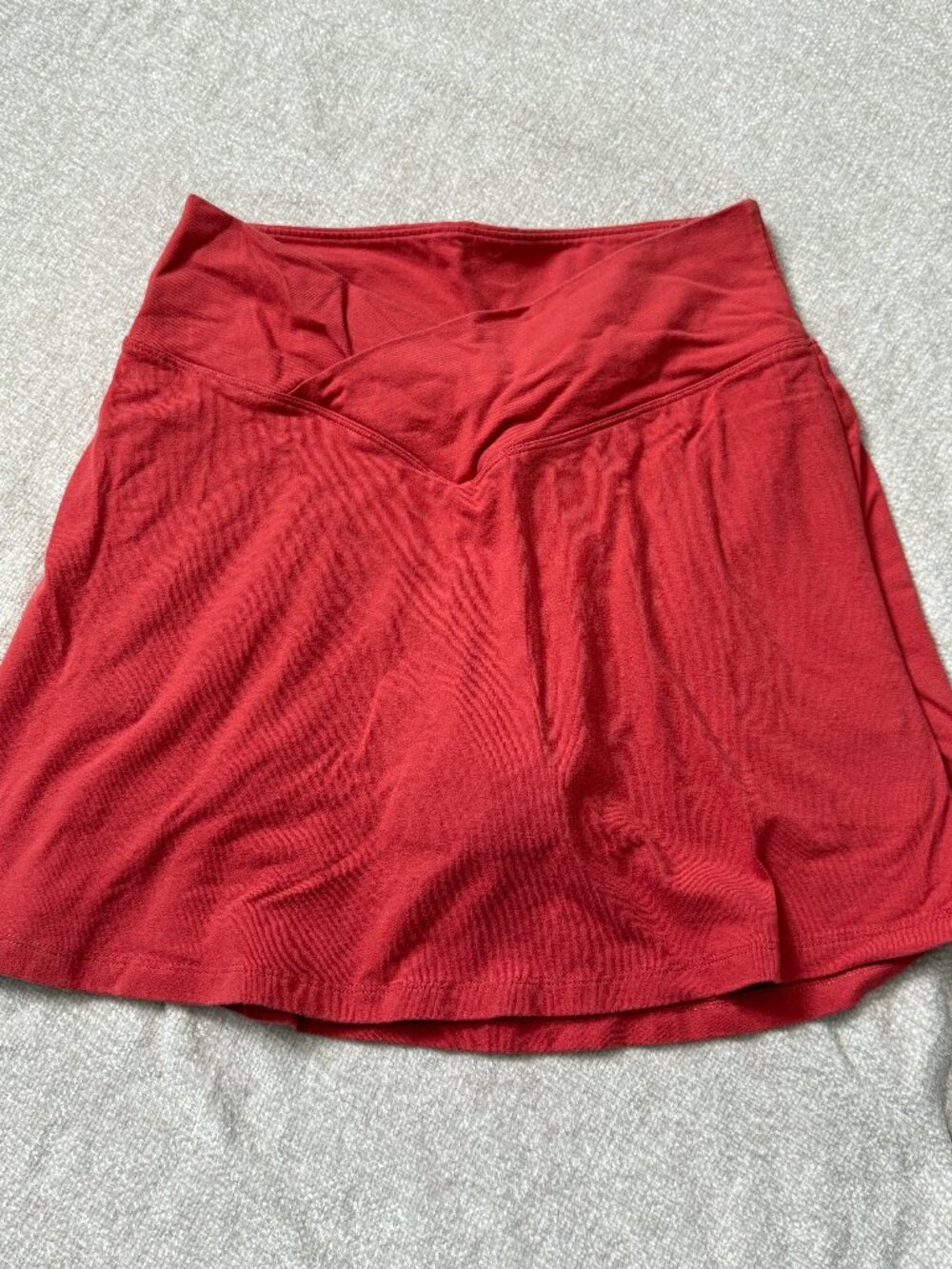Victoria's Secret PINK Womens L Red Skort V Waist Y2K Tenniscore Athleisure 4393
